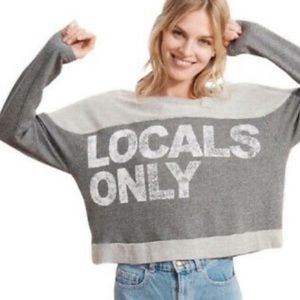 Sundry “Locals Only” cropped sweatshirt
